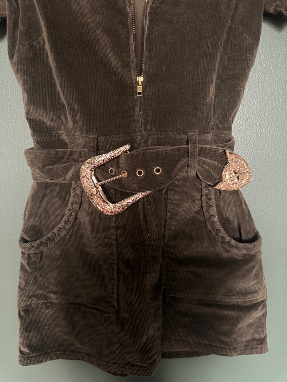 Show Me Your Mumu Short-Sleeve Corduroy Mini Dress - Picture 3 of 7